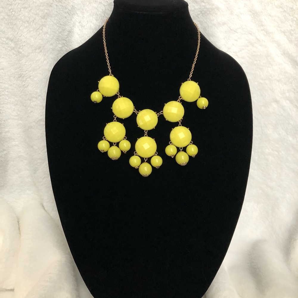 Neon yellow bubble necklace